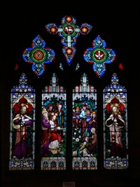 A stained glass window at All Saints Church, Driffield